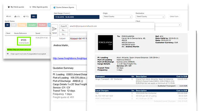 FreightViewer - forwarding quotes